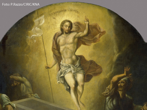 Ein Bild zeigt den auferstandenen Jesus