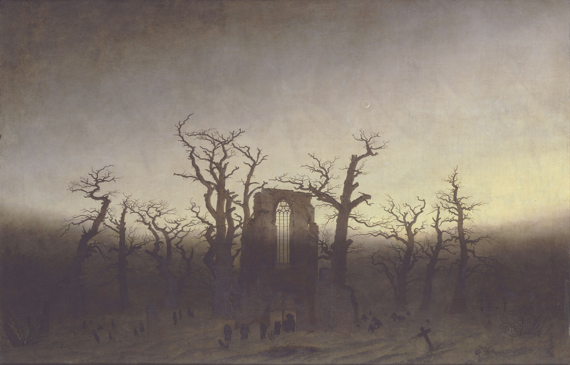 Abtei im Eichwald von Caspar David Friedrich