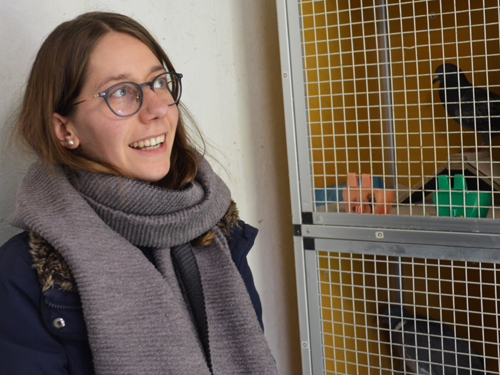 Michelle Eis von der Stadttaubenhilfe Mainz/Wiesbaden