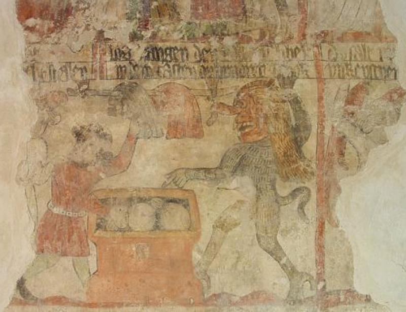 Die „Butterhexe“ an der Wand