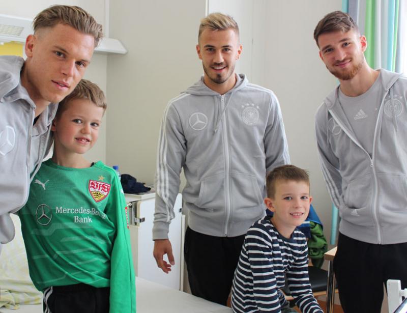 Berühmte Fußballer zu Besuch