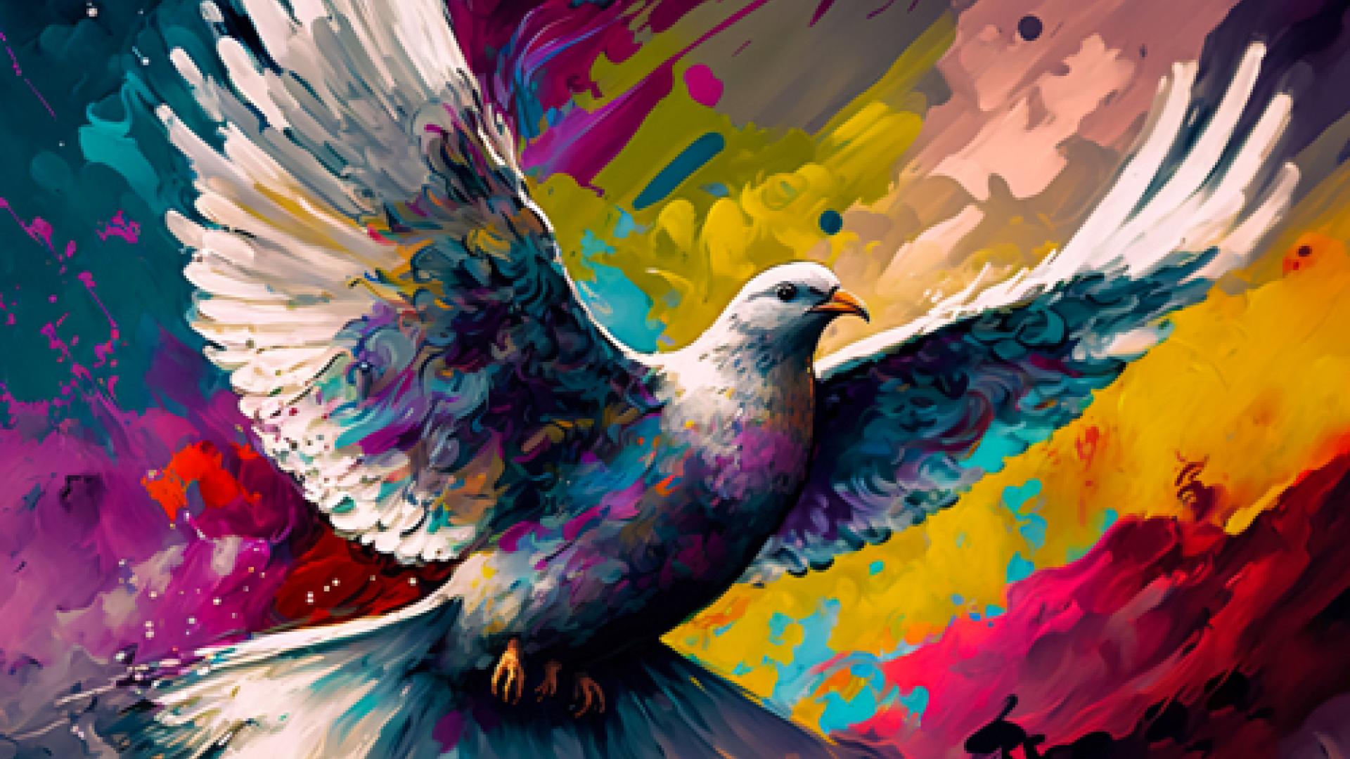 Taube als Symbol des heiligen Geistes