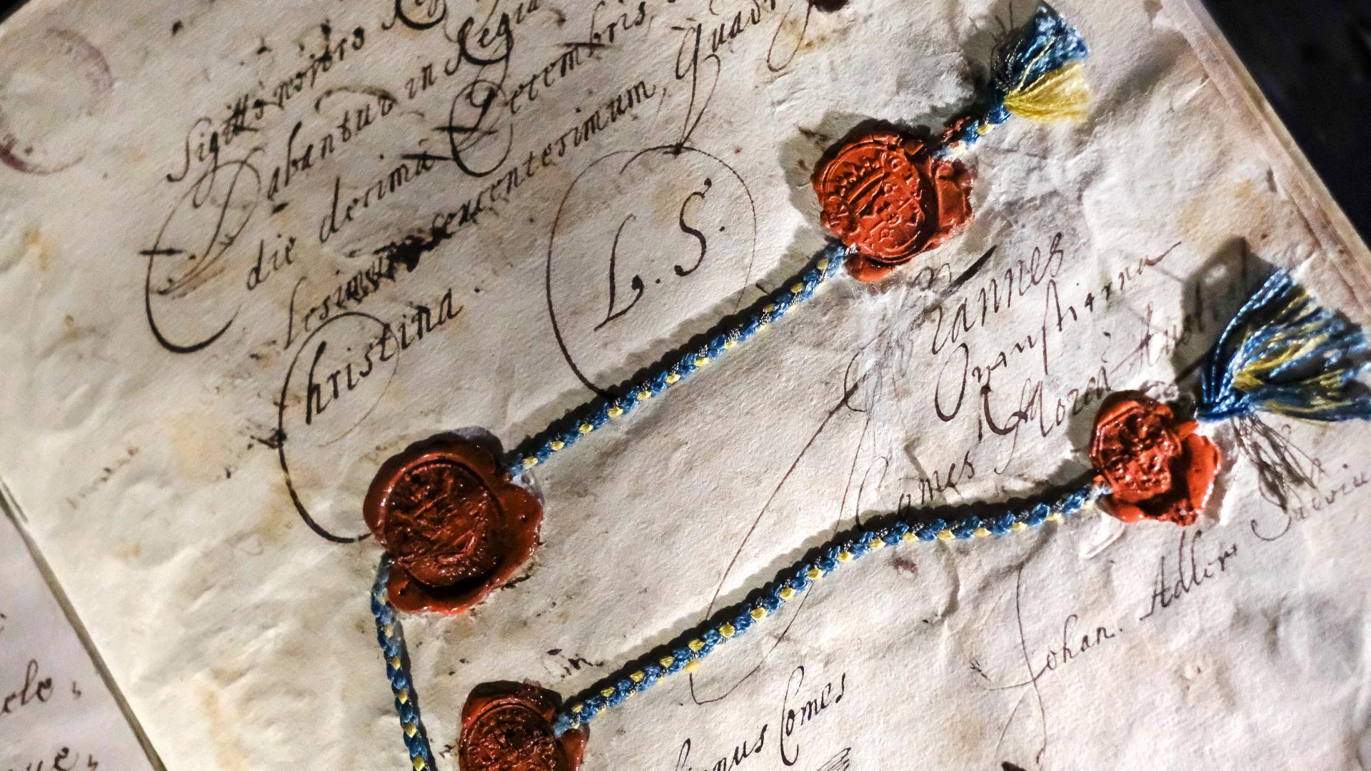 Die Urkunde zum Friedensschluss