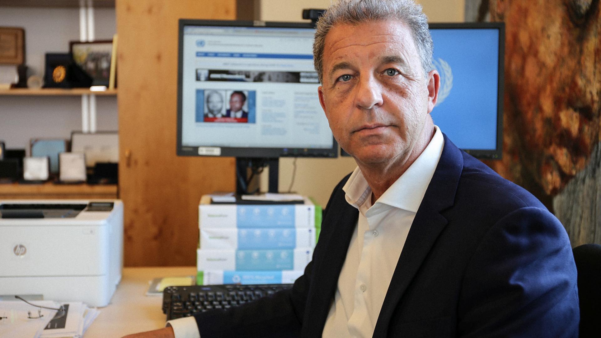 UN-Ermittler Serge Brammertz in seinem Büro