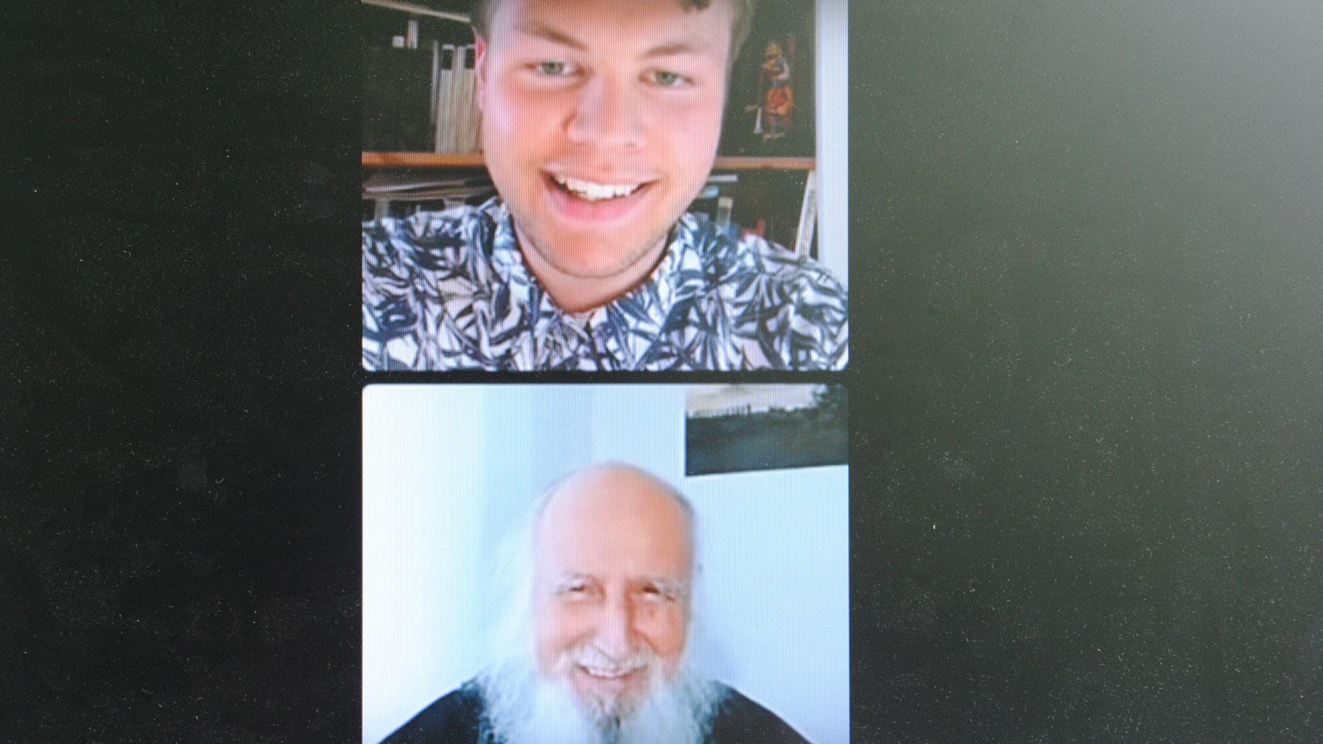 Screenshot Gespräch mit Pater Anselm Grün
