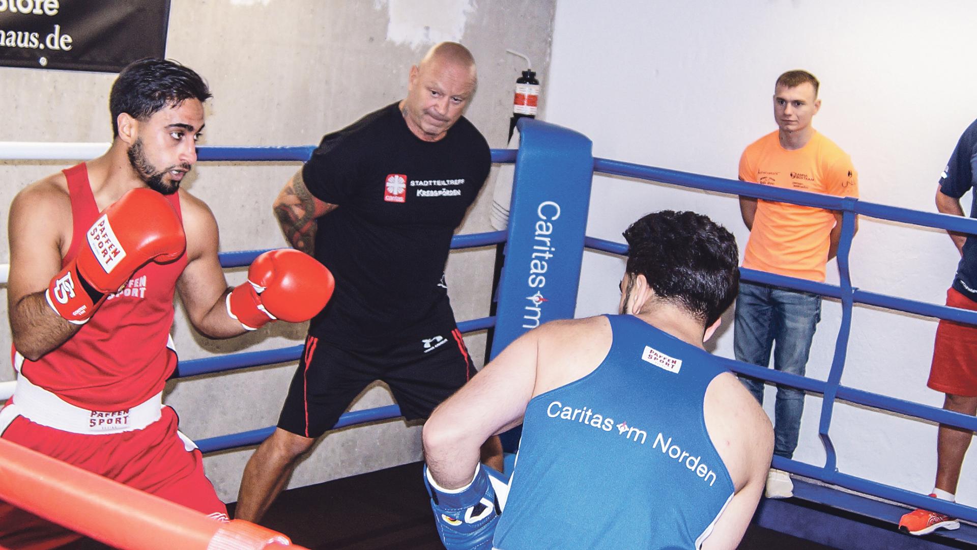 Boxring im Caritas-Stadtteiltreff Schwerin-Krebsförden