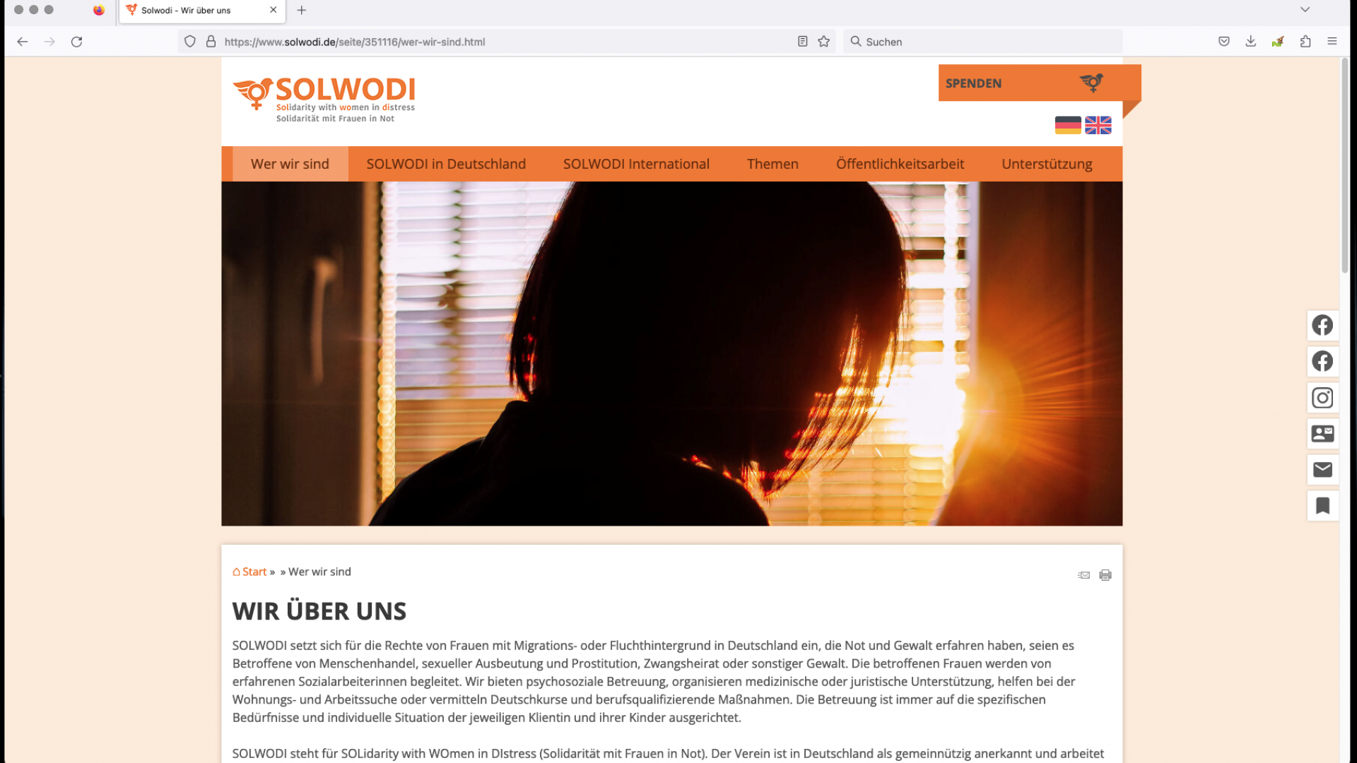 Das Bild einer Homepage