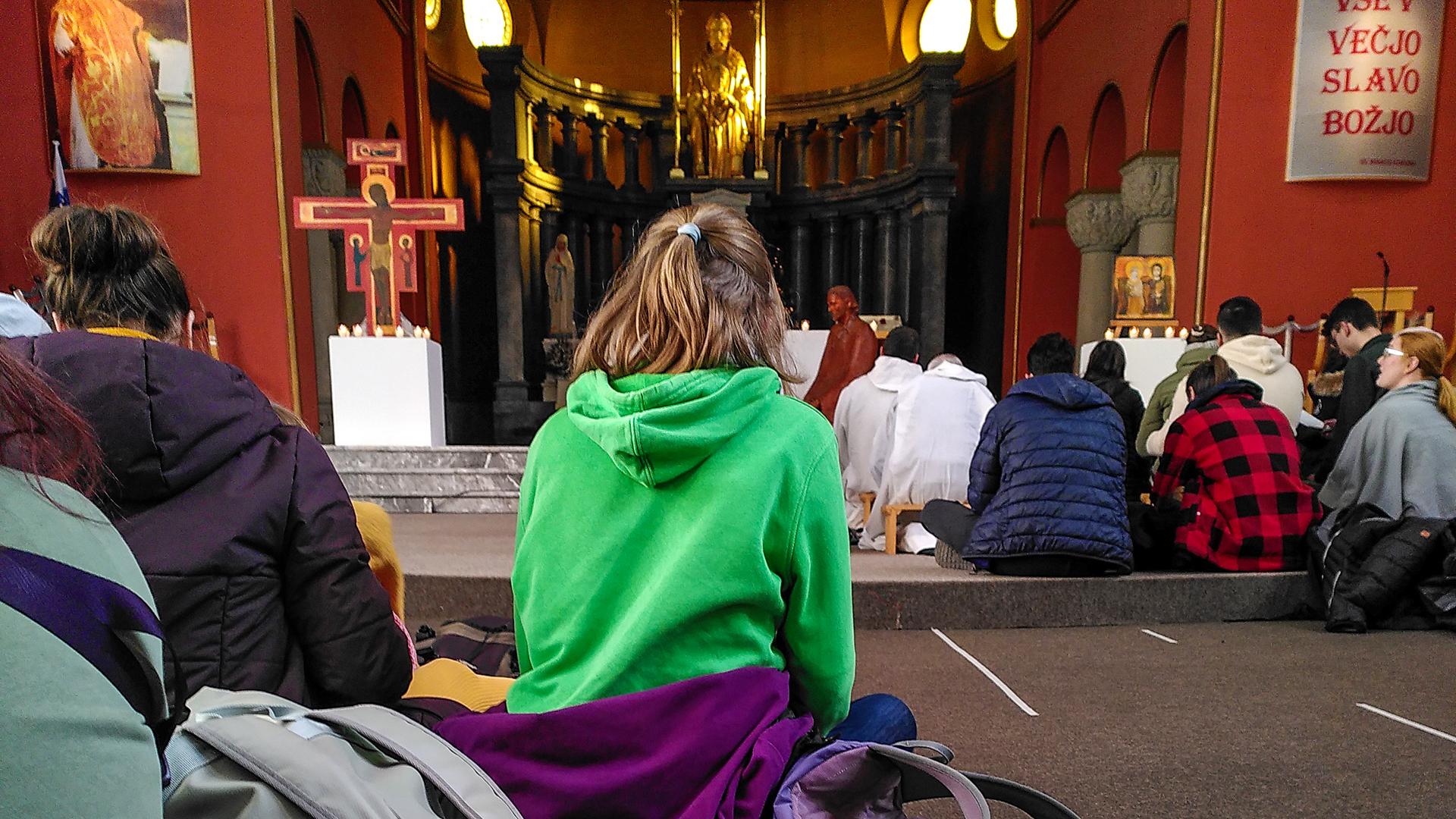 Beim Taizétreffen in Ljubljana.