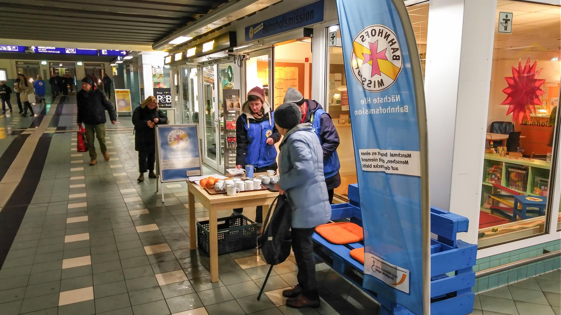 Die Bahnhofsmission am Hauptbahnhof Schwerin.