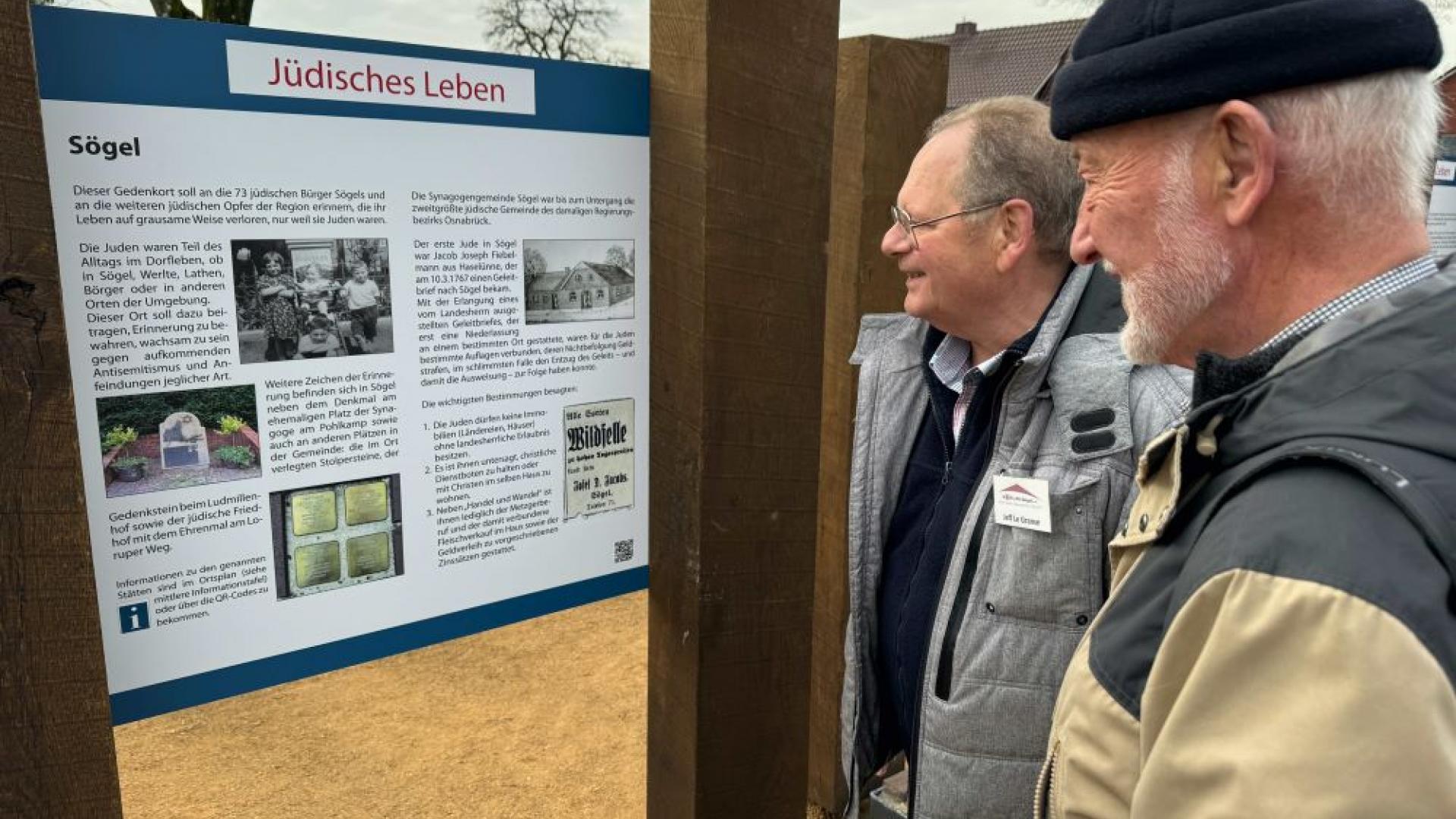 Info-Tafel am Gedenkort in Sögel