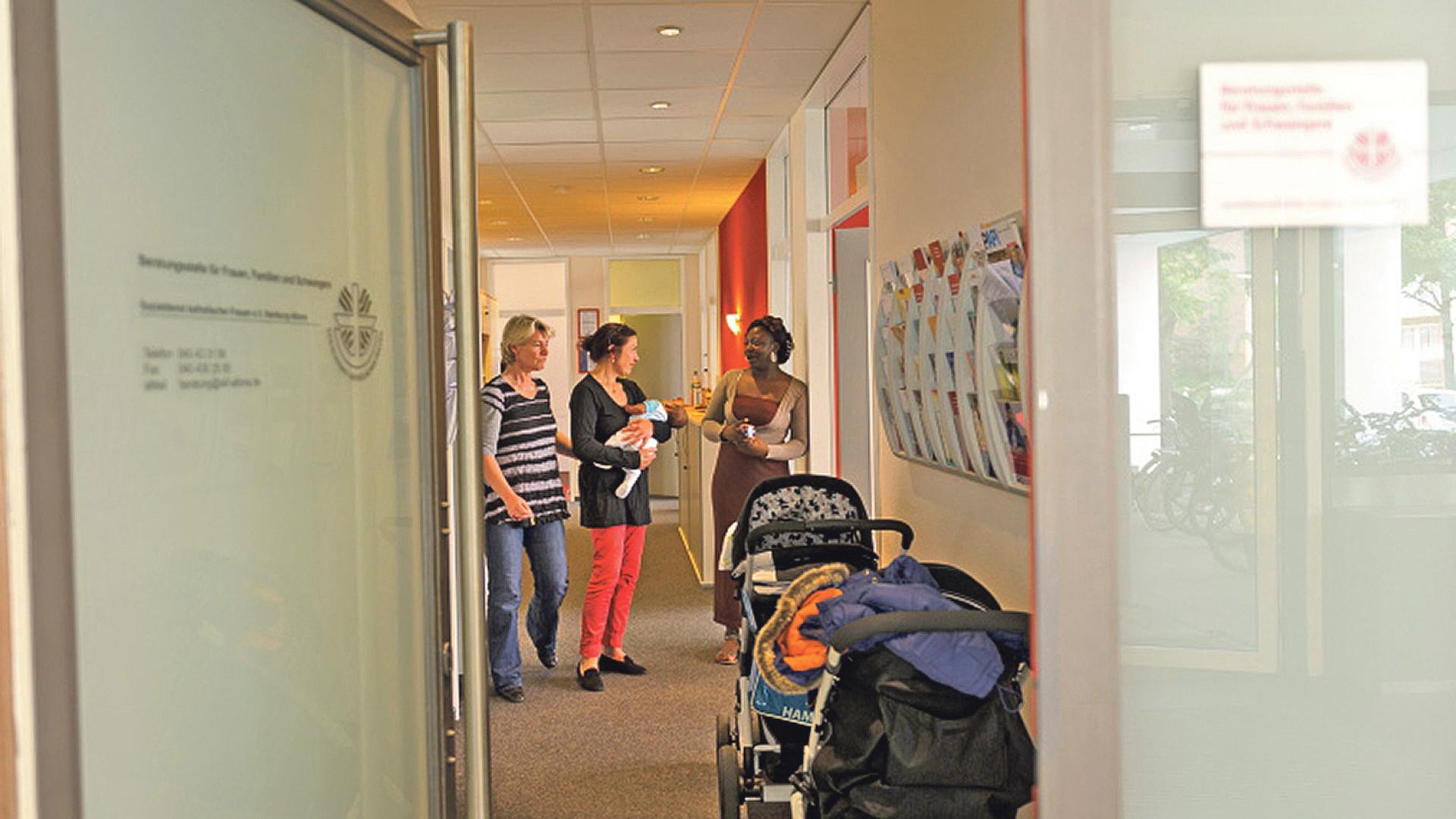 Blick in den Flur der Beratungsstelle