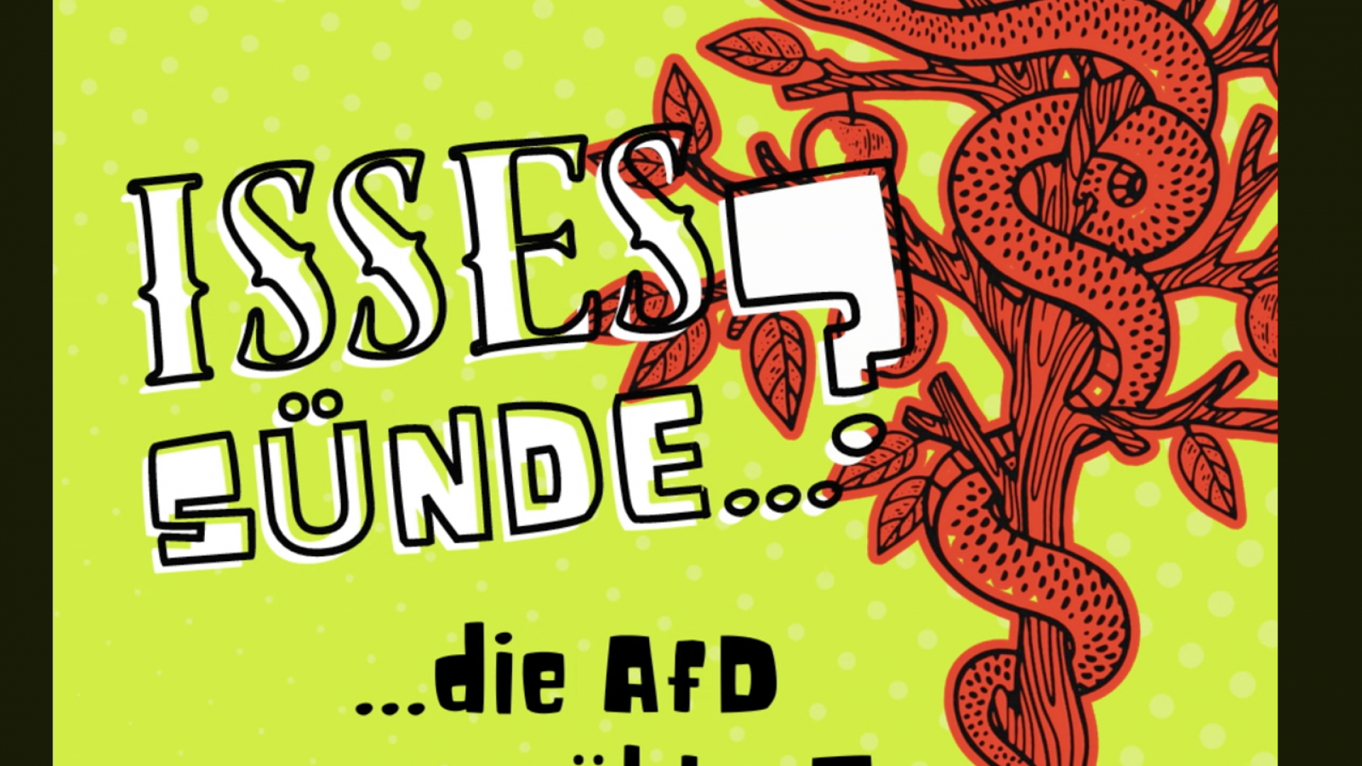 Mit einem Plakatmotiv wirbt der Podcast Isses Sünde für sich